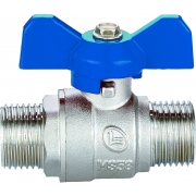 Double Lin Water Brass Ball Valves Male/Male - Short Handle - PN25
